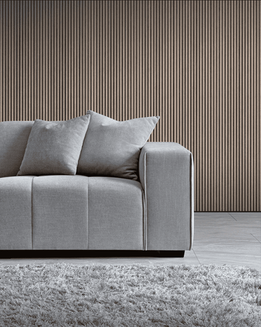 Aluxo Leonard Left Hand Corner Sofa in Cloudy Grey Boucle - Modular Design & Plush Comfort - UK Luxury Furniture